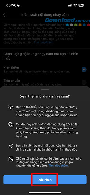 Cam kết an toàn từ Instagram