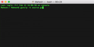 Giải nén tệp GZ bằng Terminal trên macOS