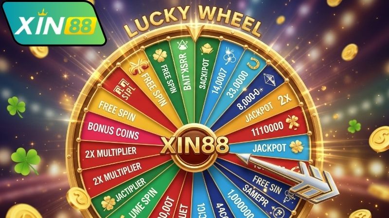 Phần thưởng từ vòng quay may mắn Xin88